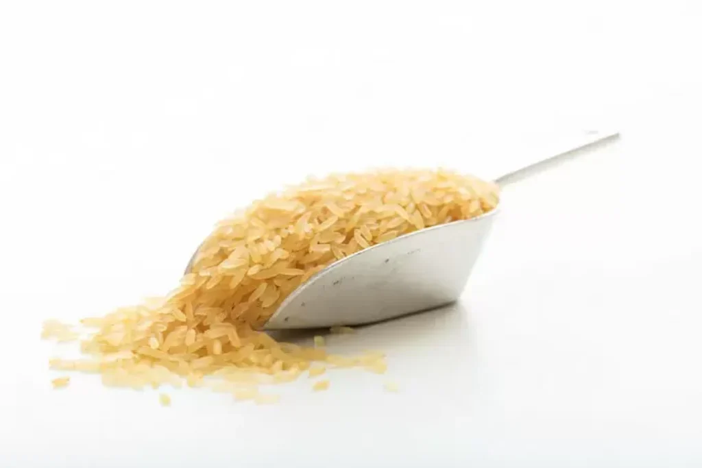 arroz e fundo branco