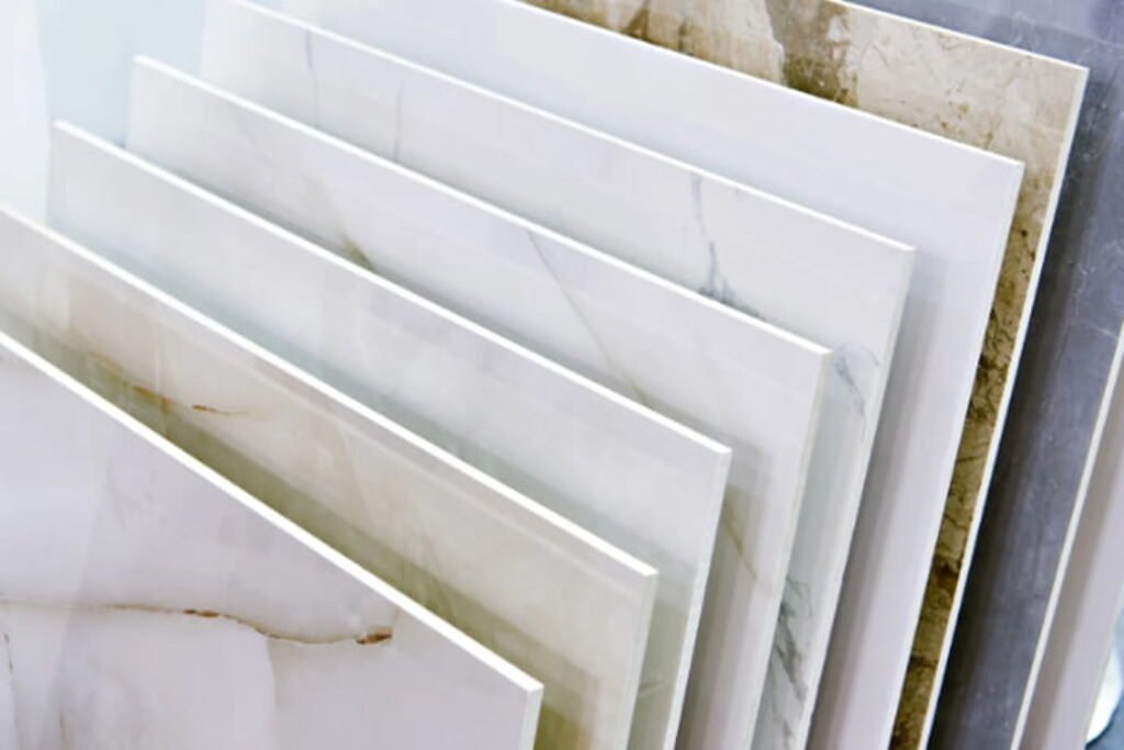 Fileiras com porcelanatos