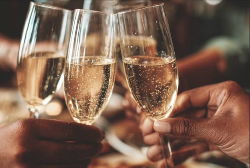 Brinde com champagne